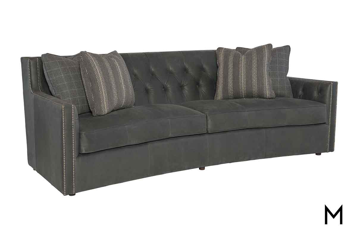 Candace Leather Conversation Sofa, Conversational Sofas Leather