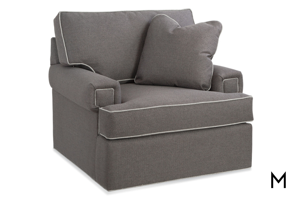swivel oversized chair in charcoal