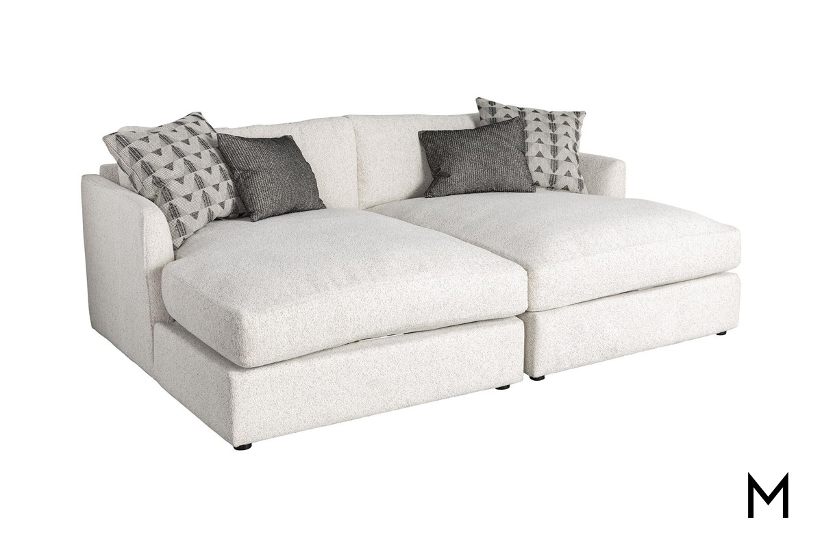 Cuddler Double Chaise Sectional Sofa