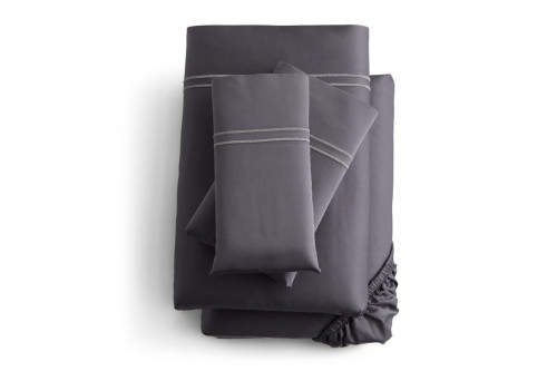 Charcoal Supima Cotton Queen Sheets