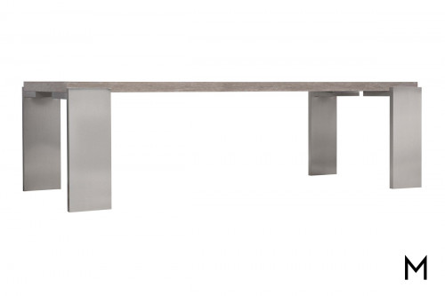 Modern Simplistic Dining Table with Stainless Steel Legs