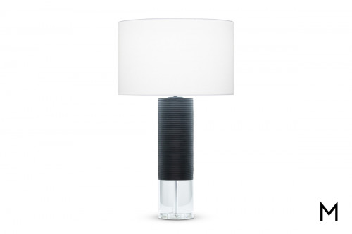 Crystal and Black Table Lamp