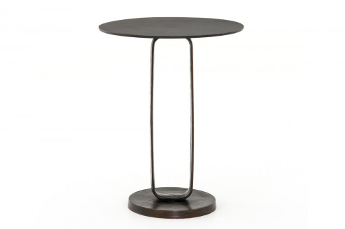 Dehnen Metal End Table with Antique Rust Finish