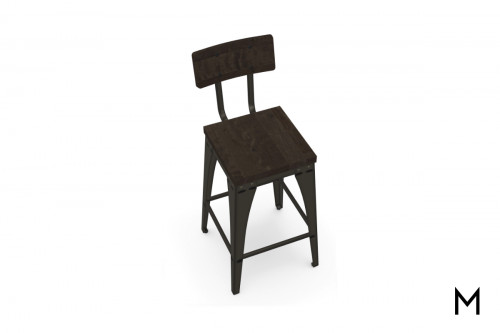 Upright Counter Stool with Back