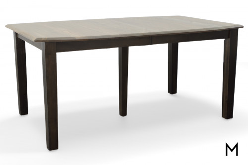 Two-Tone Boat Dining Table with One 18" Leaf