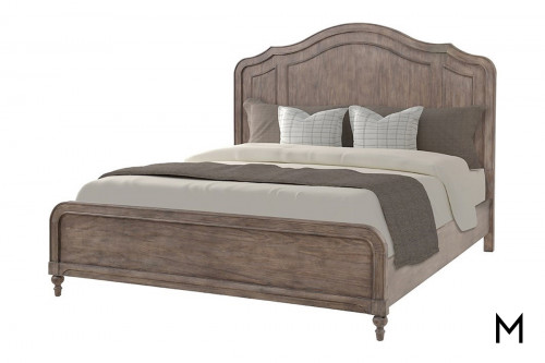 Scalloped Queen Panel Bed