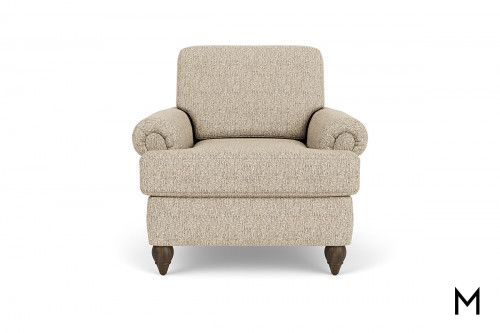 Moxy Traditional Accent Chair with Turned Legs