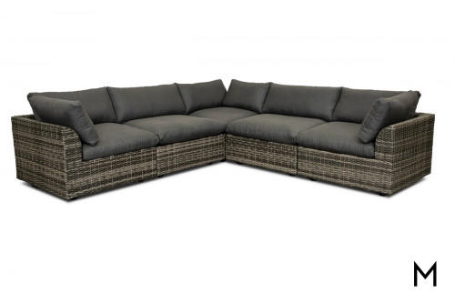 Wicker Five-Piece Sectional Sofa