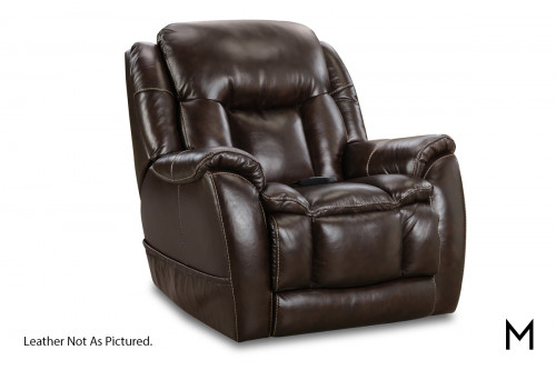Lynde Leather Power Recliner with Power Headrest, Lumbar, and Footrest