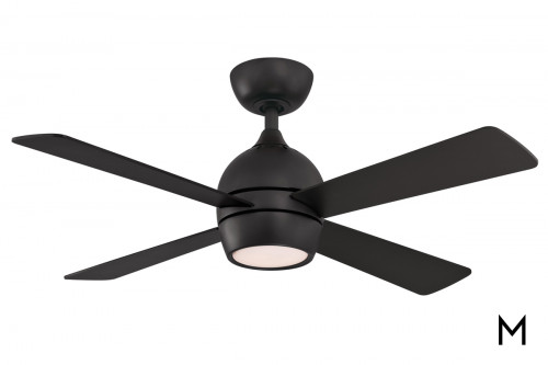 Modern 52" Four-Bladed Ceiling Fan with LED Light