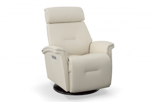 Roman Leather Recliner with Adjustable Headrest