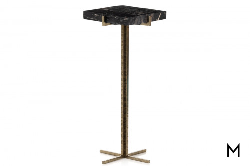 Jane Square End Table with Petrified Wood Top