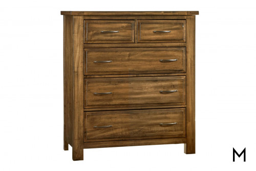 Maple Road Five Drawer Chest in Antique Amish