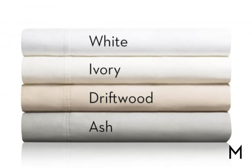 White Cotton Twin Sheets with 600 Thread Count