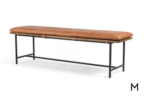 Gabrielle Accent Bench with Leather Cushion