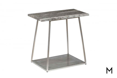 Grayson End Table in Silver
