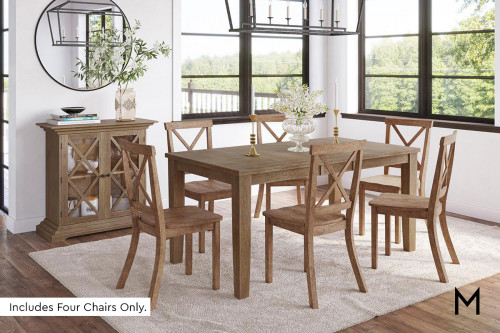Easthampton Town Five-Piece Dining Set with Table and Four Side Chairs
