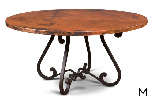 Hammered Copper Dining Table