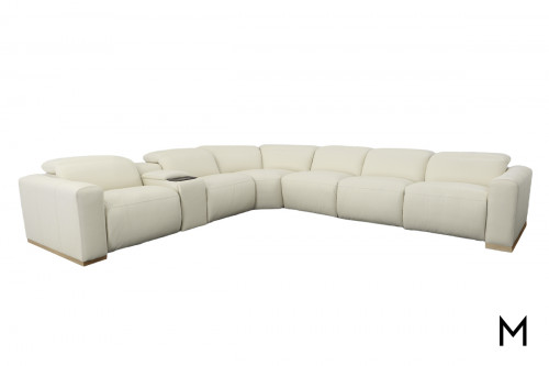 Florida Seven-Piece Sectional Reclining Sofa with Center Console