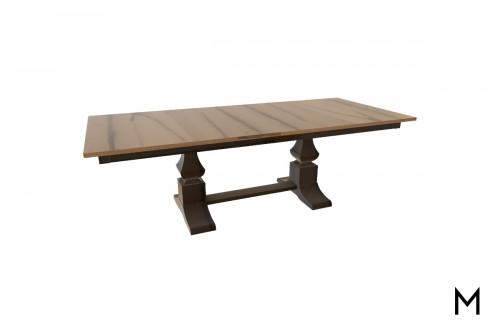 Everleigh Double Pedestal Table with Two-18" Breadboard Leaves