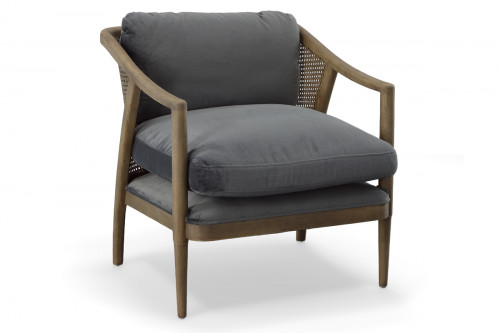 Chapin Accent Chair with Rattan Back