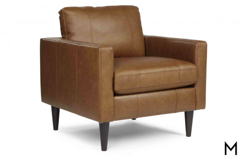Tacoma Leather Accent Chair with Tan Leather