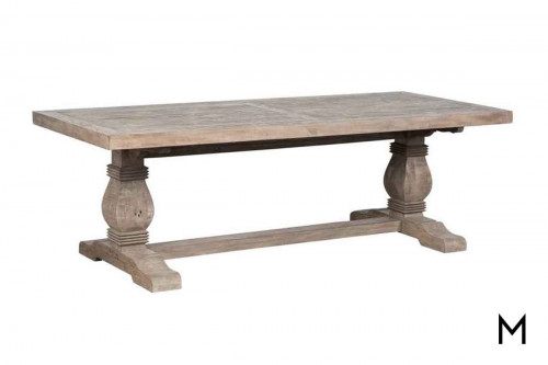 Rustic Double Pedestal Dining Table