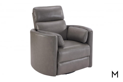 M Collection Radley Leather Power Recliner with Swivel Glider Base
