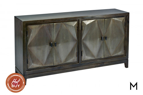 M Collection Sculpted 4-Door Sideboard Cabinet
