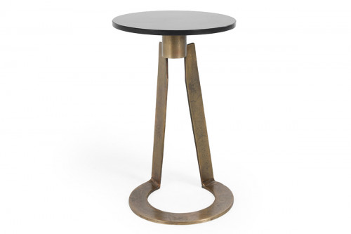 Leilani Accent Table with Black Marble Table Top