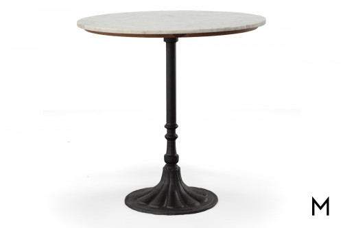 M Collection Francois Round Table with Marble Top