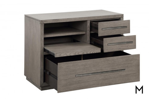 M Collection Modern Gray File Cabinet