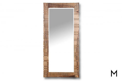 M Collection Hand-Carved Frame Floor Mirror