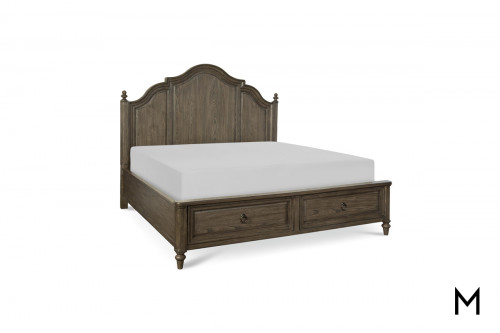Belvedere Two-Tone King Bedroom Set with Storage Bed, Dresser, and 1 Nightstand