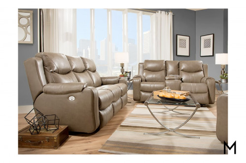 M Collection Marvel Power Reclining Sofa with Power Headrest