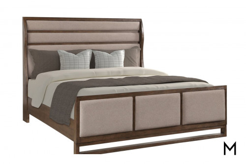 Modern-Rustic Queen Sleigh Bed