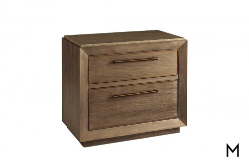 Woodwright Nightstand with Champagne Finish