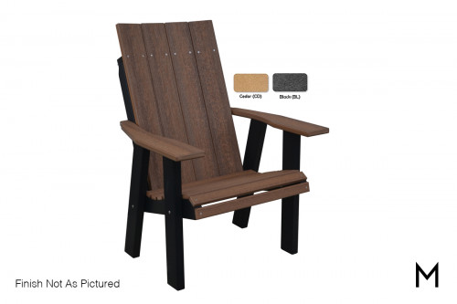 Contemporary Dining Chair in Cedar and Black