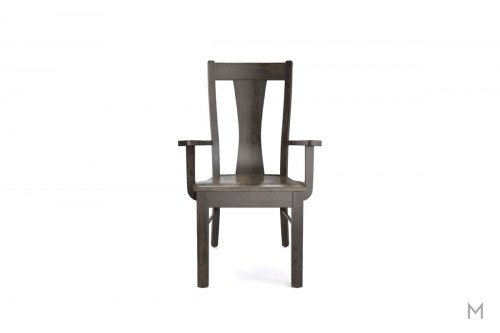 Boone Dining Arm Chair in Two-Tone Gray