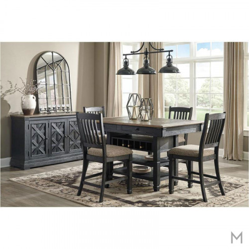 Two-Toned Counter Height 5-Piece Dining Set