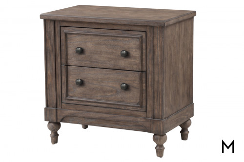 Relaxed Traditional 2-Drawer Nightstand