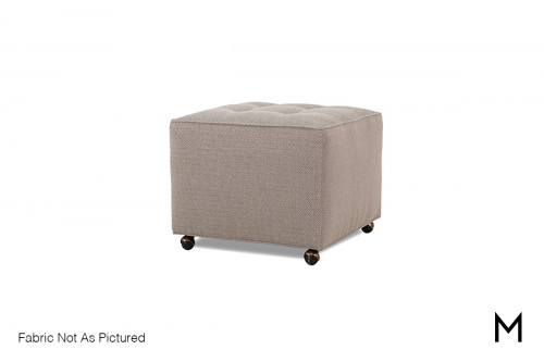 Cube Tufted Ottoman with Casters