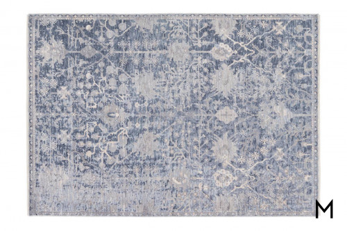 Distressed Floral Area Rug 5' x 8'