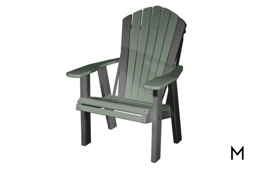 Green with Black Patio Chair