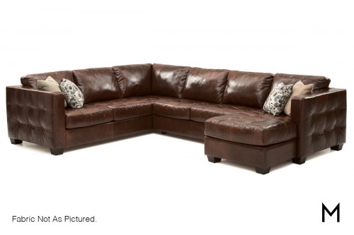 Contemporary 3 Piece Leather Sectional Sofa
