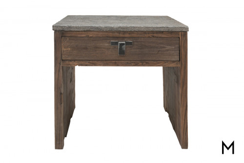 Ellen End Table with Stone Top