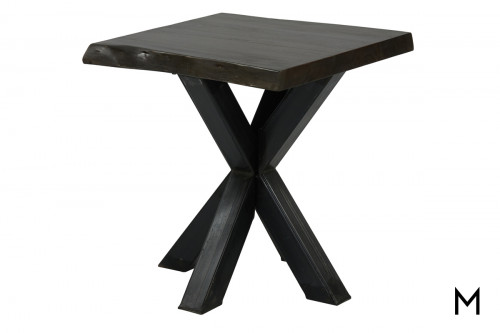 M Collection Eddard Lamp Table with Live Edge Top