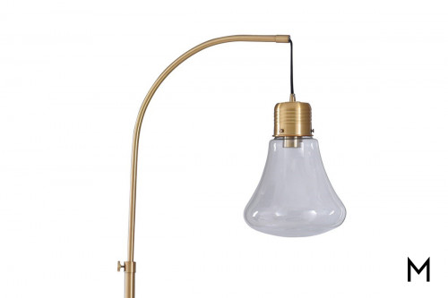 Mid-Century Pendant Floor Lamp with Marble Base