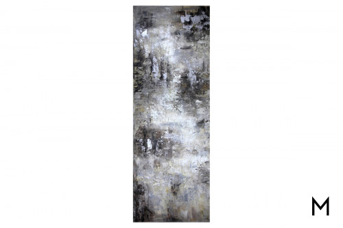 Gray Abstract Canvas 25" x 68"