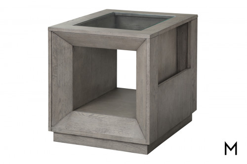 M Collection Modern Gray End Table